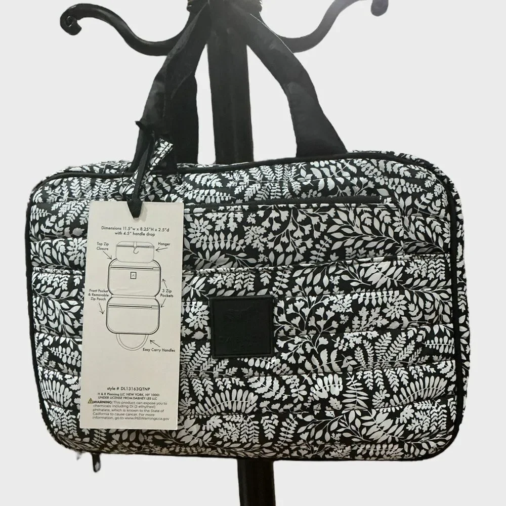 Dabney Lee Puffy Hanging Folding Valet Organizer Makeup Bag